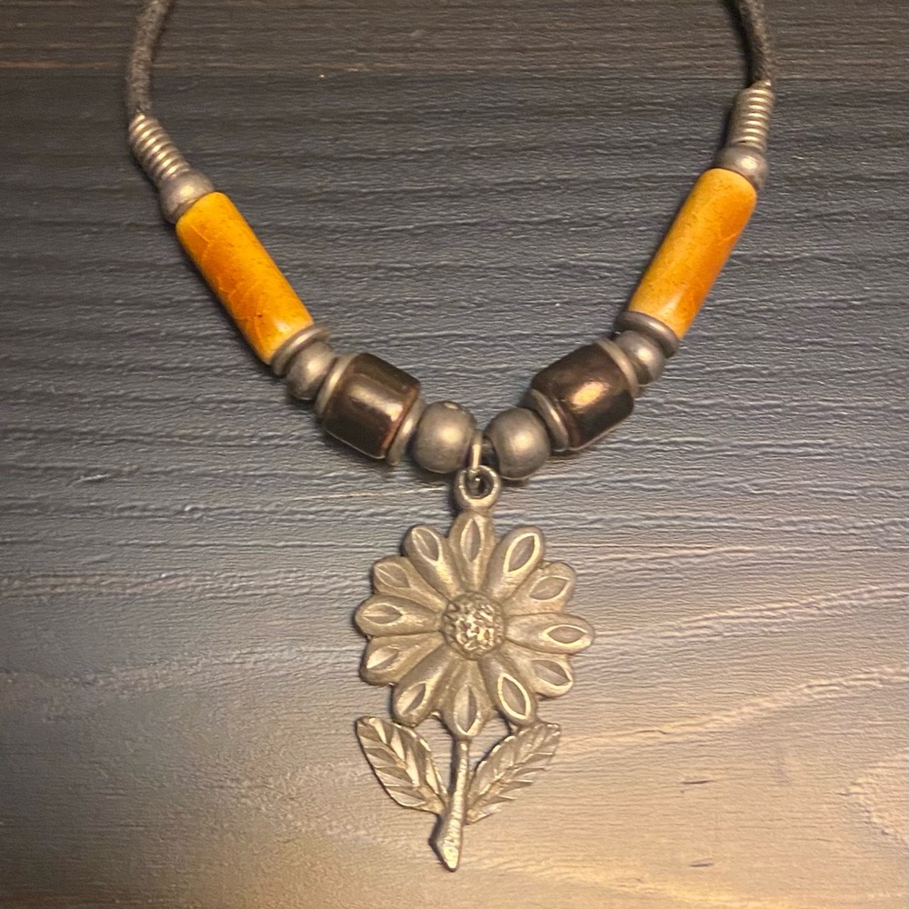 Sunflower🌻Glass Beaded Necklace